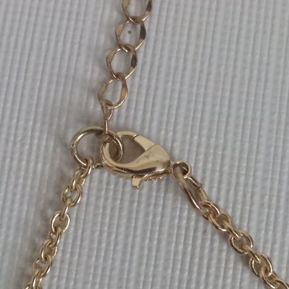 Monet Jewelry Gold Toned Simulated Pearl & Crystal Shimmery Statement Necklace - Picture 11 of 12